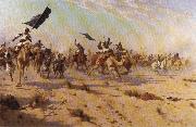 R. Talbot Kelly The Flight of the Khalifa oil painting reproduction